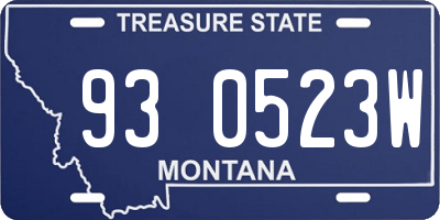 MT license plate 930523W