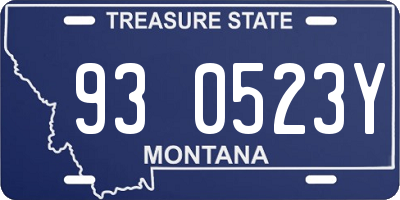 MT license plate 930523Y