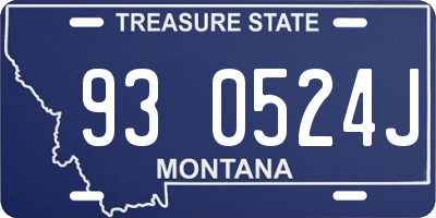 MT license plate 930524J