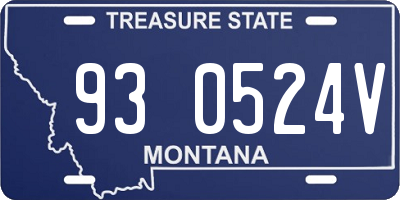 MT license plate 930524V
