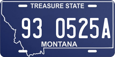 MT license plate 930525A