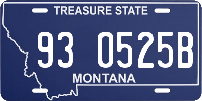 MT license plate 930525B