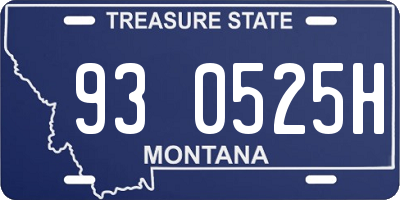 MT license plate 930525H