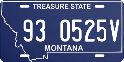 MT license plate 930525V
