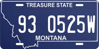 MT license plate 930525W