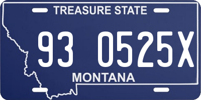 MT license plate 930525X
