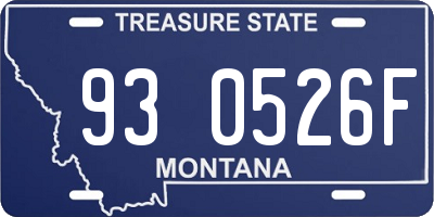 MT license plate 930526F