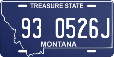 MT license plate 930526J