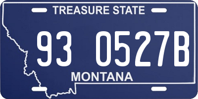 MT license plate 930527B