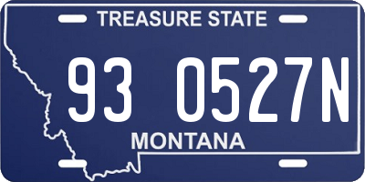 MT license plate 930527N