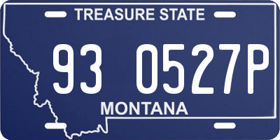 MT license plate 930527P