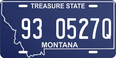 MT license plate 930527Q
