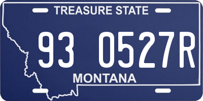 MT license plate 930527R