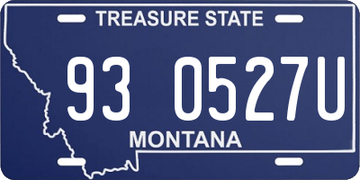 MT license plate 930527U
