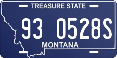 MT license plate 930528S