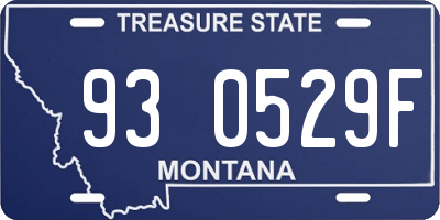 MT license plate 930529F