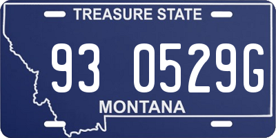 MT license plate 930529G