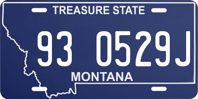 MT license plate 930529J