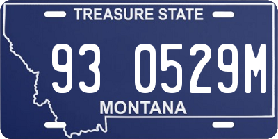 MT license plate 930529M
