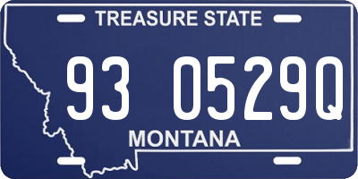 MT license plate 930529Q