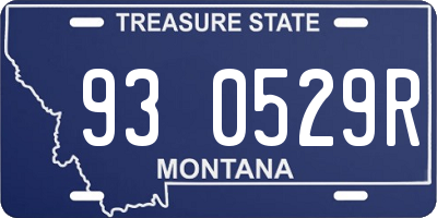 MT license plate 930529R