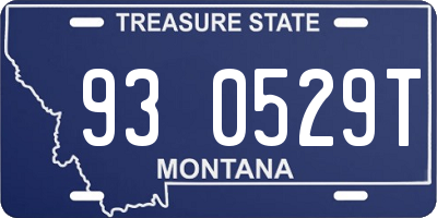 MT license plate 930529T