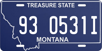 MT license plate 930531I