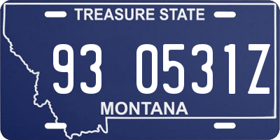 MT license plate 930531Z