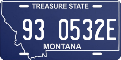 MT license plate 930532E