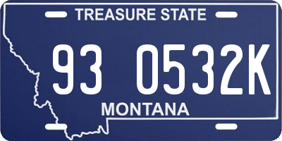 MT license plate 930532K