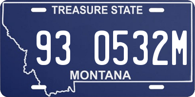MT license plate 930532M