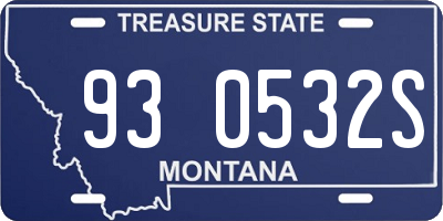MT license plate 930532S