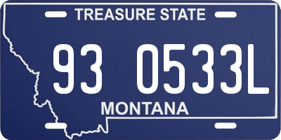 MT license plate 930533L