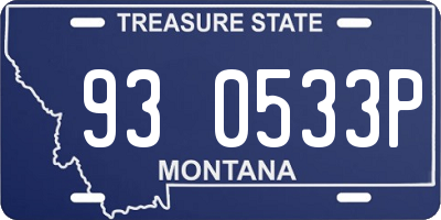 MT license plate 930533P