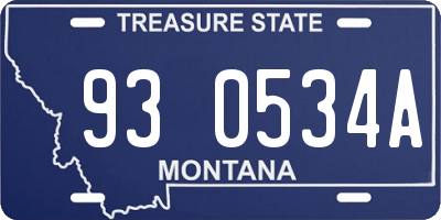 MT license plate 930534A