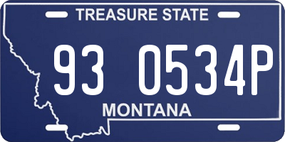 MT license plate 930534P
