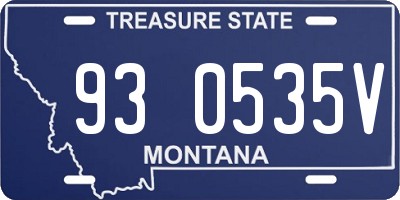 MT license plate 930535V
