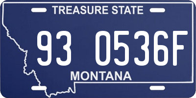 MT license plate 930536F