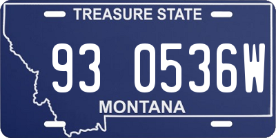 MT license plate 930536W