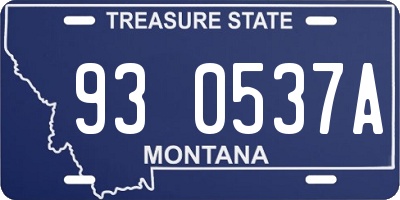 MT license plate 930537A