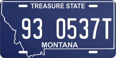 MT license plate 930537T