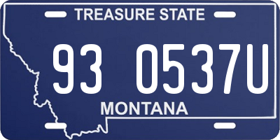 MT license plate 930537U
