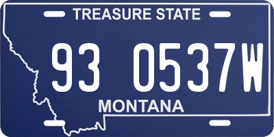 MT license plate 930537W