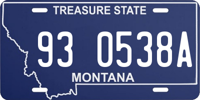 MT license plate 930538A