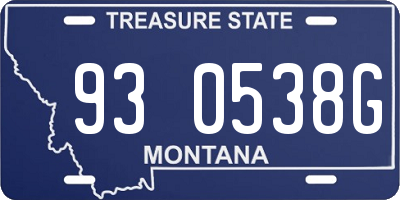 MT license plate 930538G