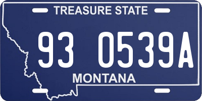 MT license plate 930539A