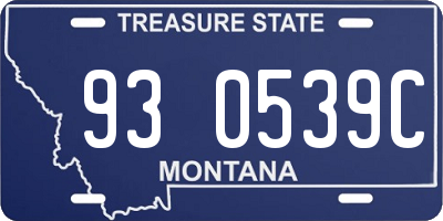MT license plate 930539C