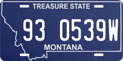 MT license plate 930539W