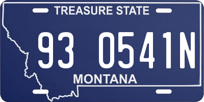 MT license plate 930541N