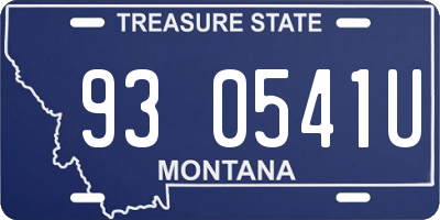 MT license plate 930541U
